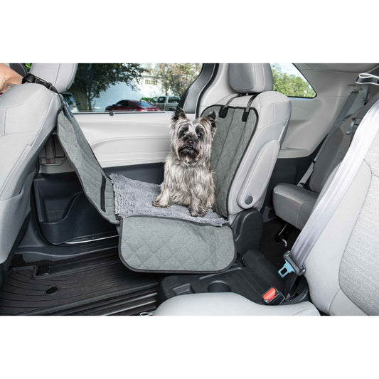 DGS Pet Products Dirty Dog Microfiber Car Seat Cover - Grey, 44x35