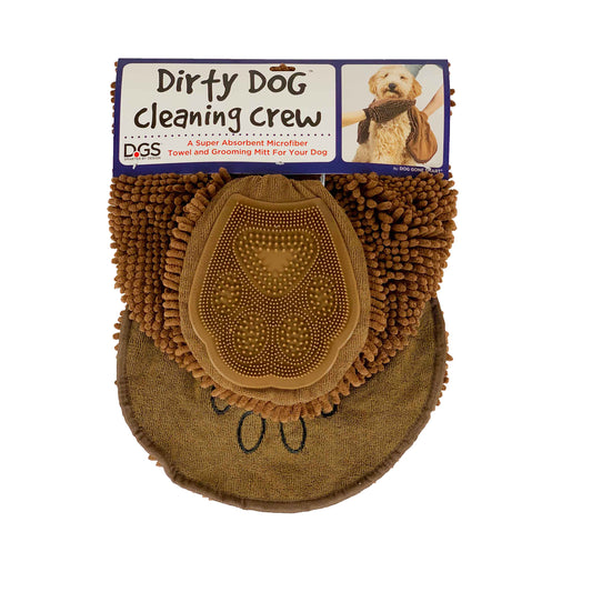 DGS Pet Products Dirty Dog Shammy – Microfiber Dog Towel, Brown