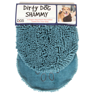 DGS Pet Products Dirty Dog Shammy – Microfiber Pet Towel, Pacific Blue
