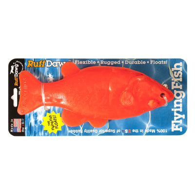 Ruff Dawg Flying Fish Rubber Dog Toy - Floating Neon Fetch Toy
