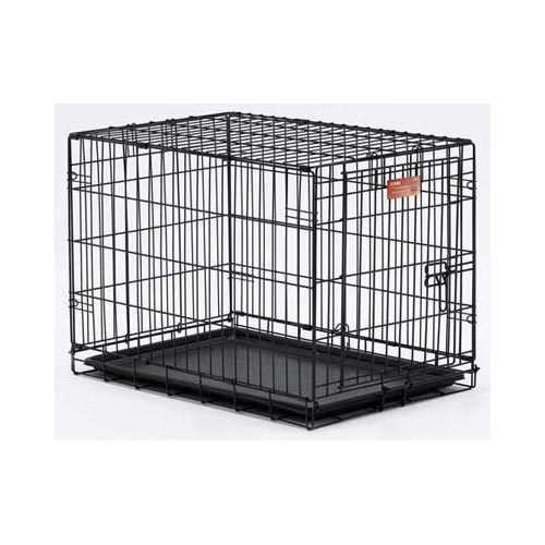 Midwest i-Crate Single Door Dog Crate with Divider Panel, Black, 30-inch
