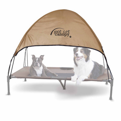 K&H Pet Products Pet Cot Canopy | Extra Large Dog Shade Cover, Tan