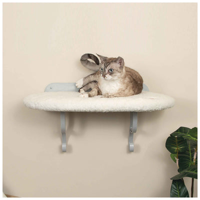 K&H Pet Products Wall Mount Cat Shelf – Orthopedic Fleece Perch, Natural