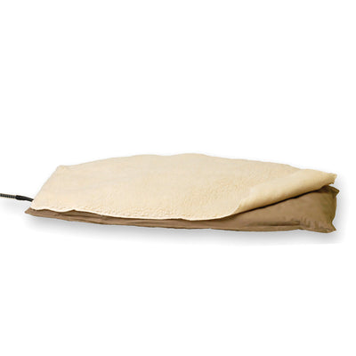 K&H Pet Products Lectro-Soft Heated Igloo Dog Bed – Large Beige Orthopedic
