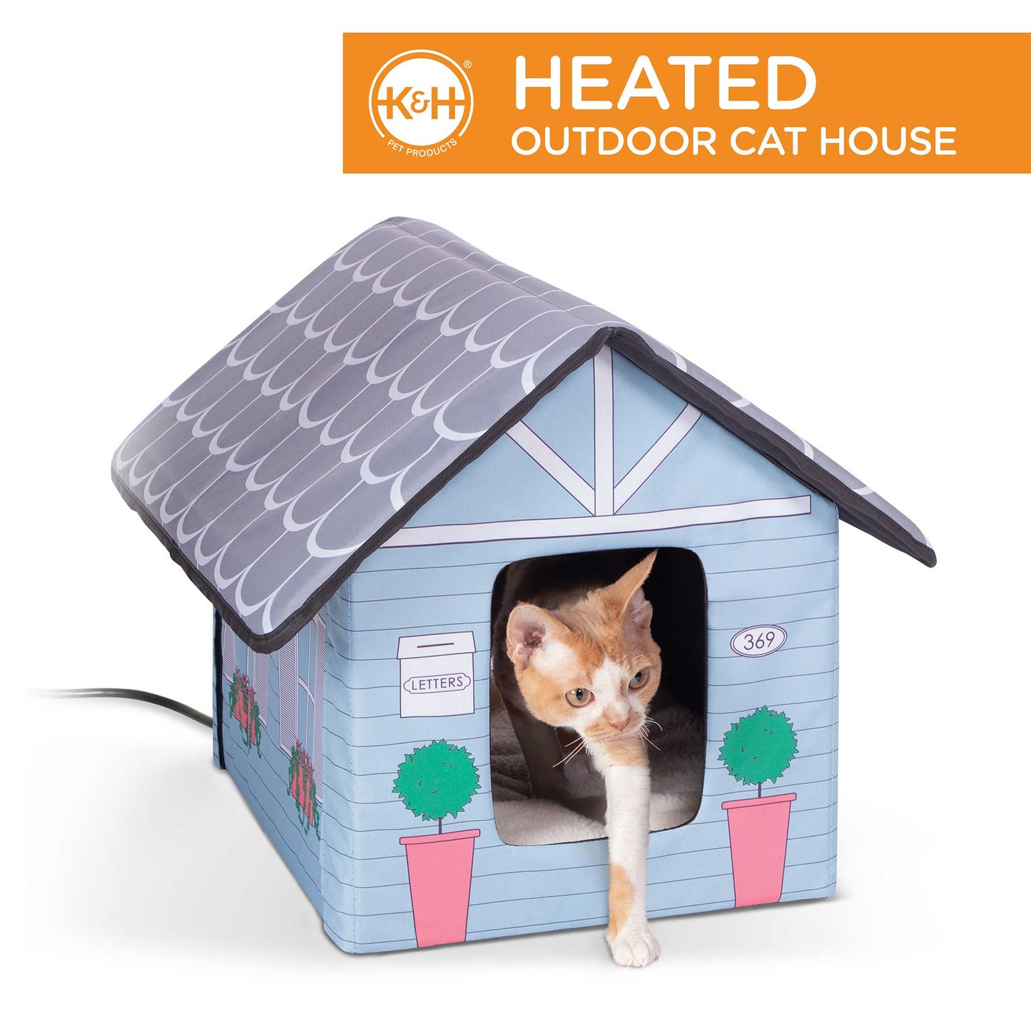 K&H Pet Products Outdoor Heated Kitty House | Weatherproof Cat Shelter
