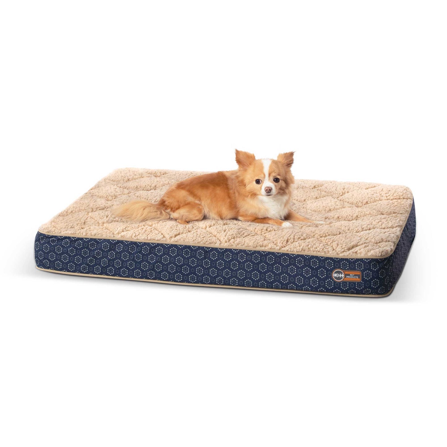 K&H Pet Products Quilt-Top Orthopedic Dog Bed - Navy Blue - 27" x 36"
