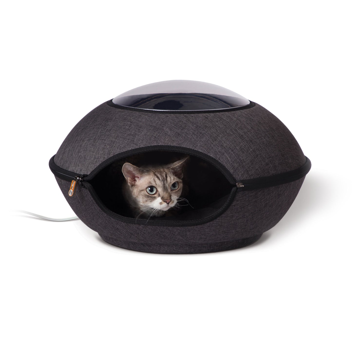 K&H Pet Products Thermo-Lookout Heated Cat Pod - Gray, 21x21x7.5