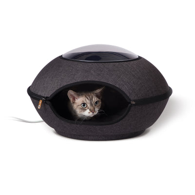 K&H Pet Products Thermo-Lookout Heated Cat Pod - Gray, 21x21x7.5
