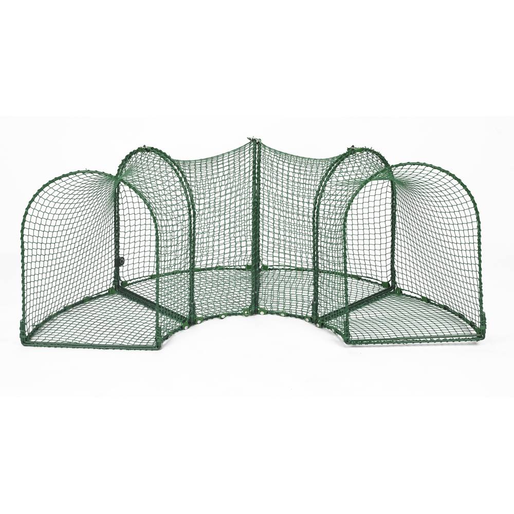 Kittywalk Curves Outdoor Cat Enclosure - 4 Piece Green Mesh Tunnel