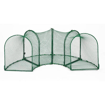 Kittywalk Curves Outdoor Cat Enclosure - 4 Piece Green Mesh Tunnel