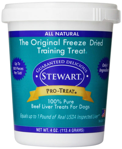 Stewart Pro-Treat Freeze Dried Beef Liver Dog Training Treats, 4 oz