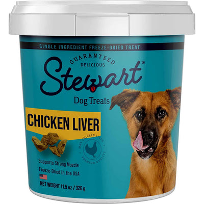 Stewart Pro-Treat Freeze Dried Chicken Liver Dog Training Treats, 11.5 oz