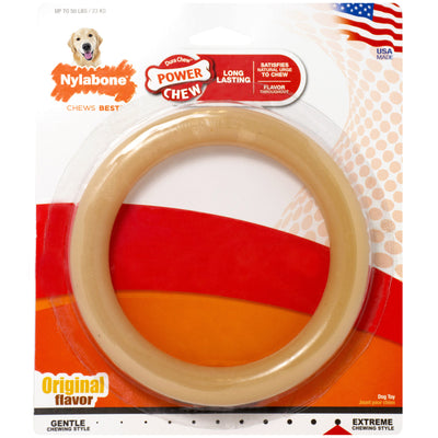 Nylabone Power Chew Ring Dog Toy – Giant Durable Dental Chew for Dogs