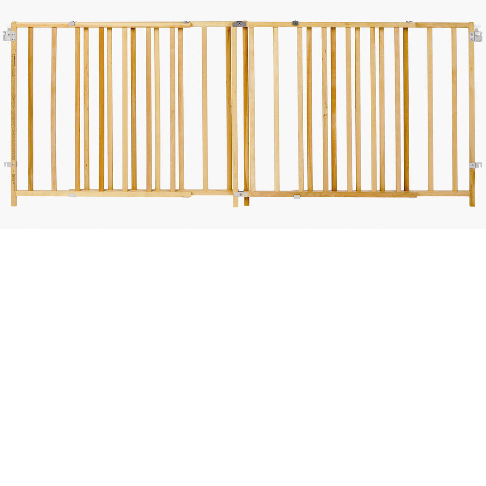 North States Extra-Wide Wood Pet Gate – 60" to 103" Wide Safety Gate