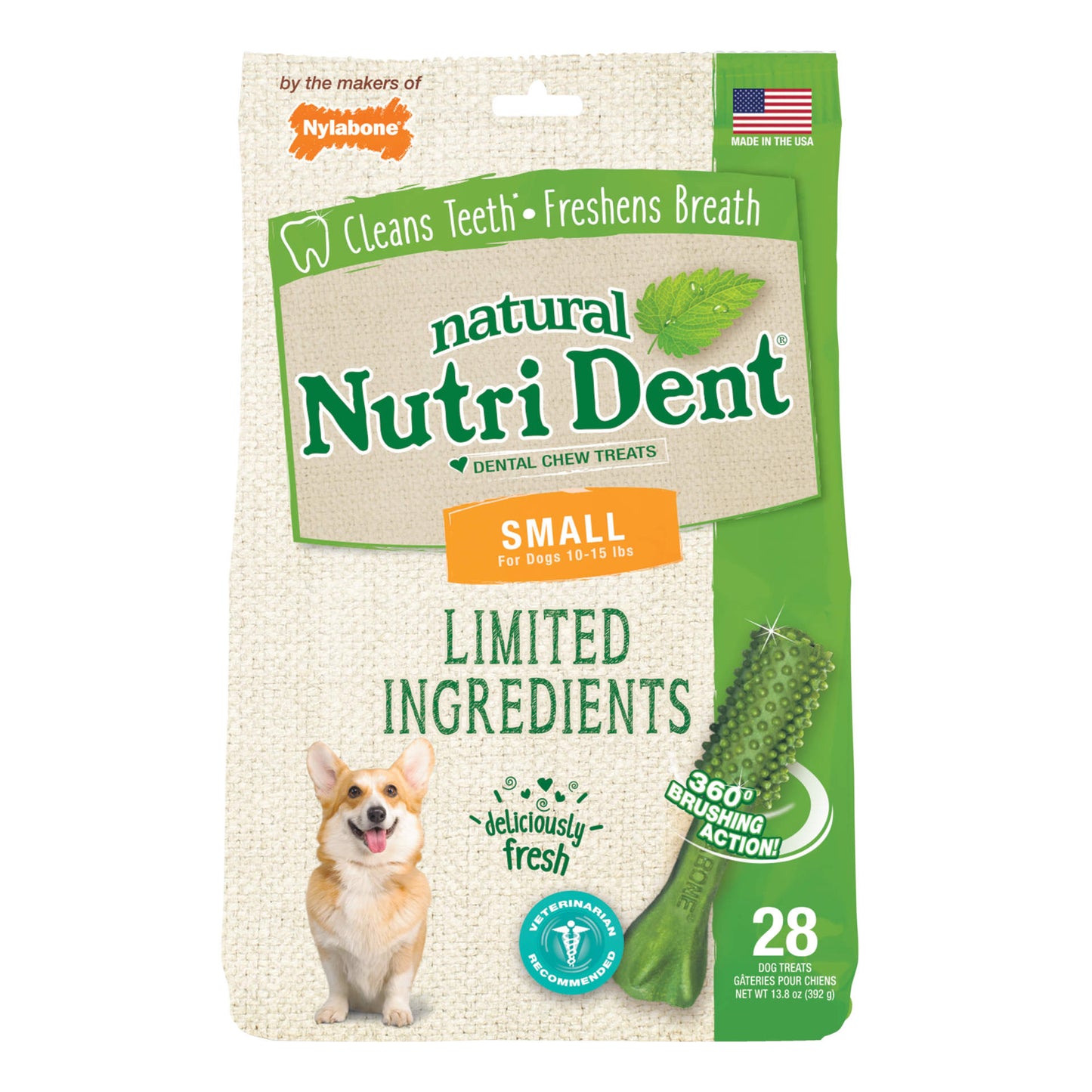 Nylabone Healthy Edibles Dog Treats | Roast Beef, Chicken & Bacon | 3 Count