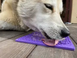 SodaPup Bones Design Dog Enrichment Lick Mat – Purple Silicone Mat