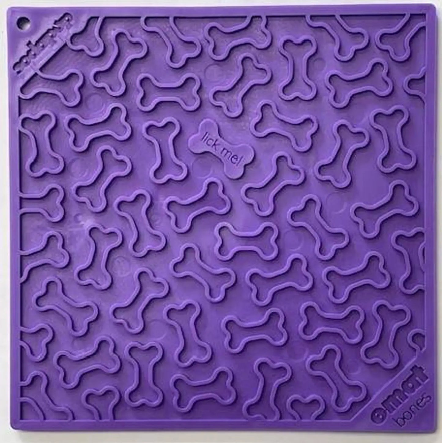 SodaPup Bones Design Dog Enrichment Lick Mat – Purple Silicone Mat