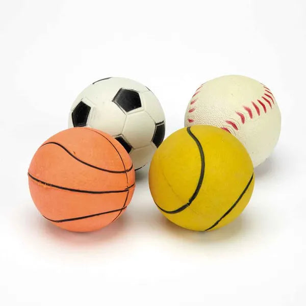 Digger's Rubber Sports Balls 4-Pack – Durable Fetch Toys for Dogs