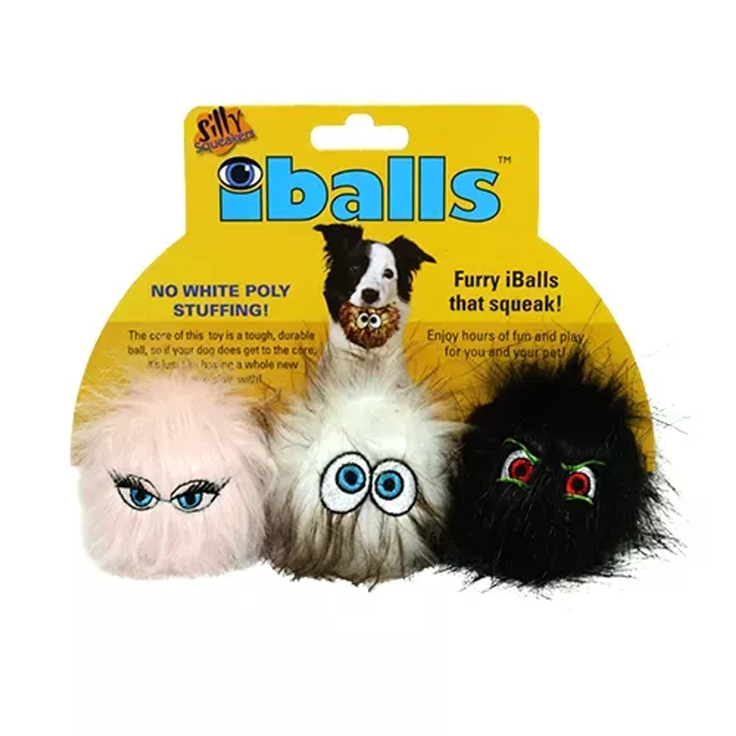 Silly Squeaker iBall Small Black Brown Pink, Small, Black, Brown, and Pink