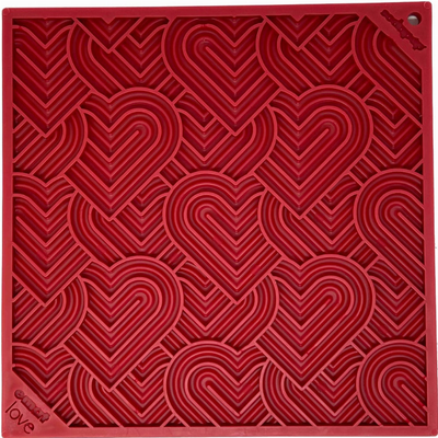 SodaPup Heart Design Lick Enrichment Feeding Mat – Choose a Size