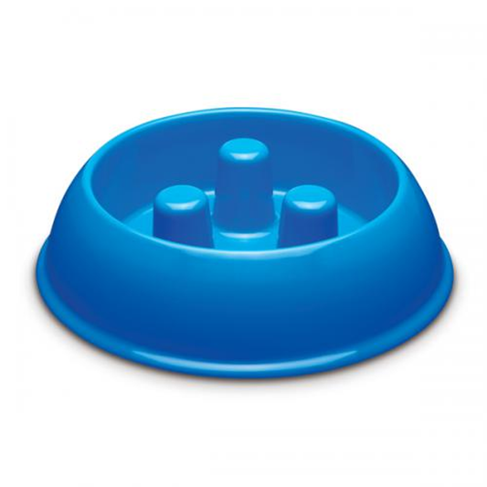 PS Plastic Slow Feeder Bowl 40 oz Blue
