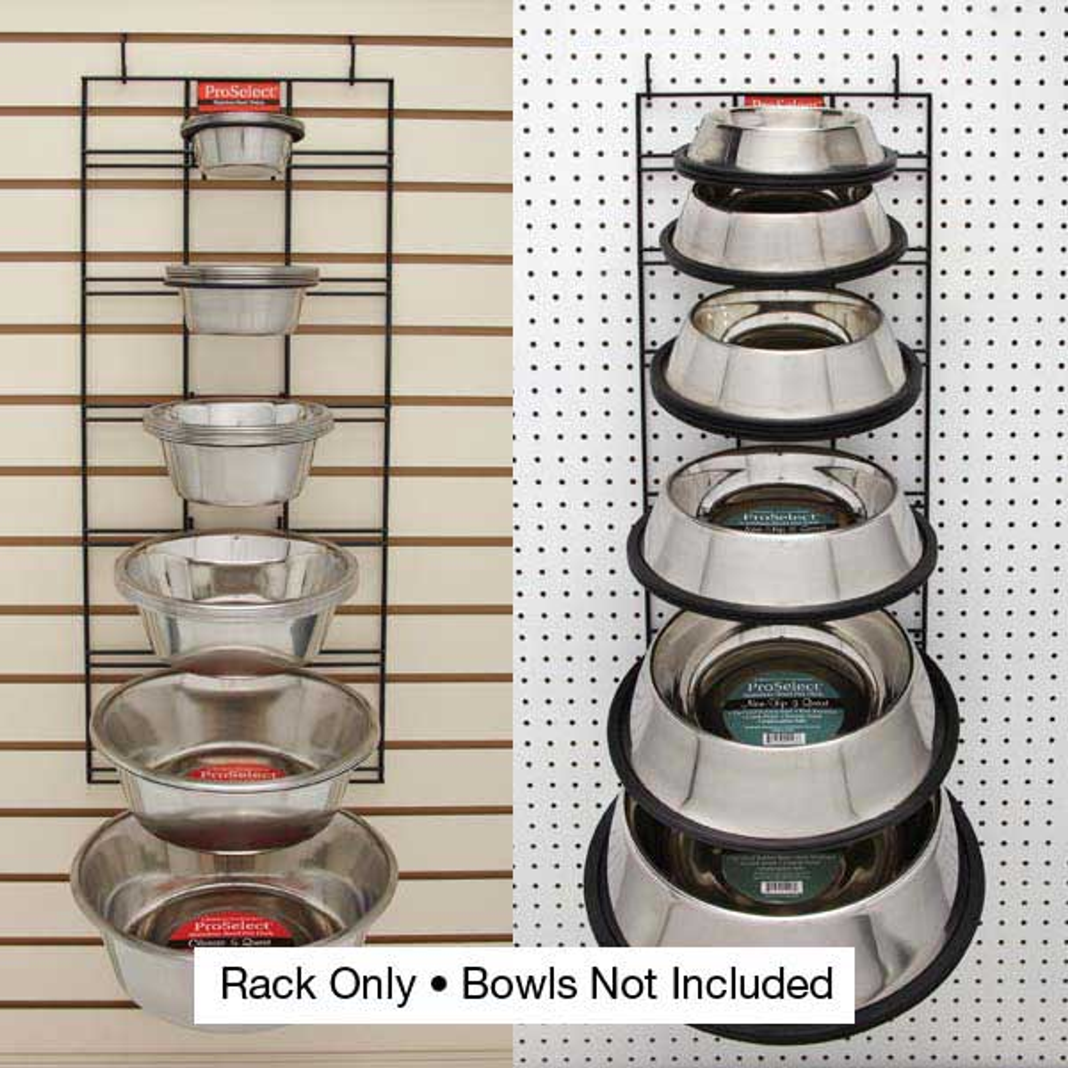 ProSelect Non-Skid Bowl Display Rack for Slat Wall and Peg Board ...