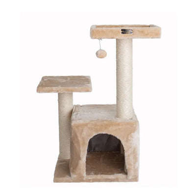Armarkat 32-Inch Real Wood Cat Tree with Condo and Perch – Beige