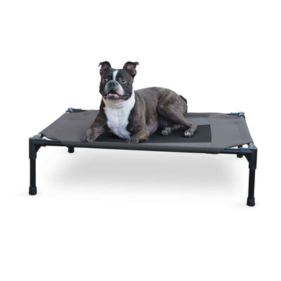 K&H Pet Products Elevated Dog Bed – Original Pet Cot, Medium Charcoal