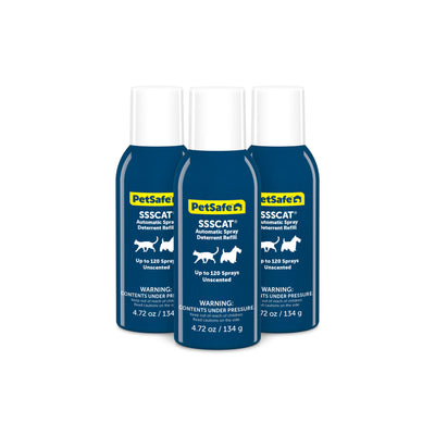 PetSafe SSSCAT Spray Deterrent Refill Cans – 3 Pack Motion Activated