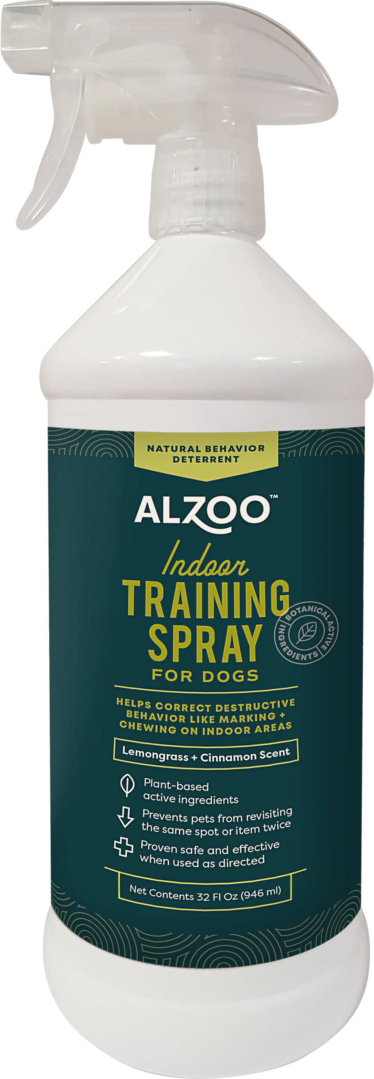 ALZOO Plant-Based Dog & Cat Indoor Training Spray - 32oz Deterrent