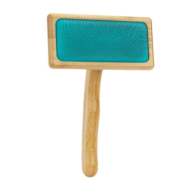 ART Nature Coll Soft Slicker Brush Medium with bamboo handle and teal bristles.