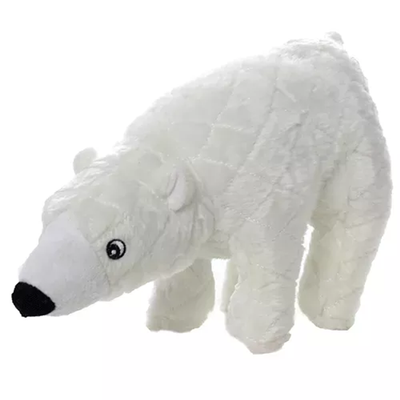 Mighty Arctic Polar Bear Dog Toy – Durable Plush White – One Size
