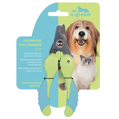u-Groom Ergonomic Nail Trimmer for Dogs - Large Grooming Tool