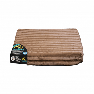 Curicyn DuraCloud Orthopedic Pet Bed  Water-Resistant Crate Pad, Mocha, Medium (30"x22"x3")