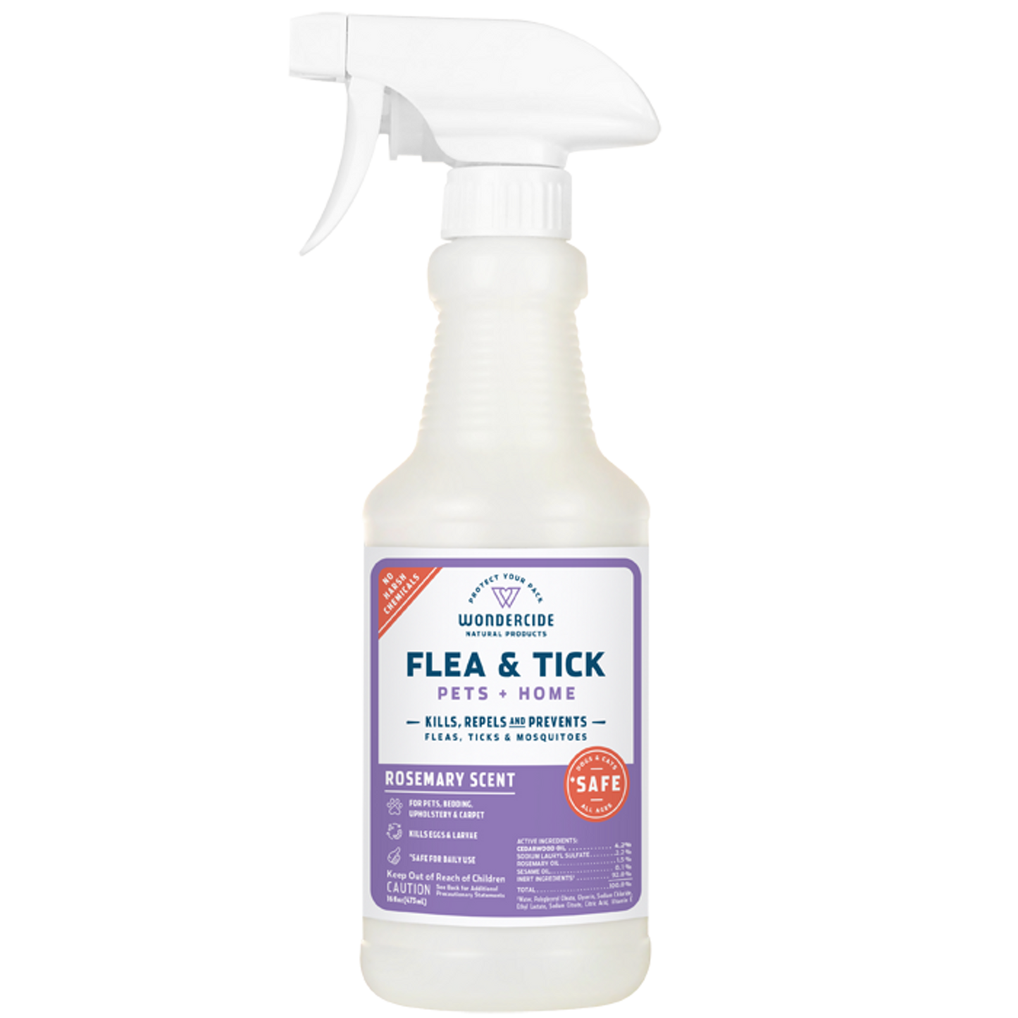 Wondercide F&T & Mosquito Spray for Pets + Home, 160z, Rosemary