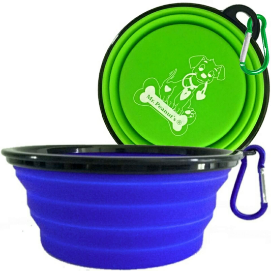Collapsible Silicone Travel Bowls, XL 34oz (for Lgr Pets)
