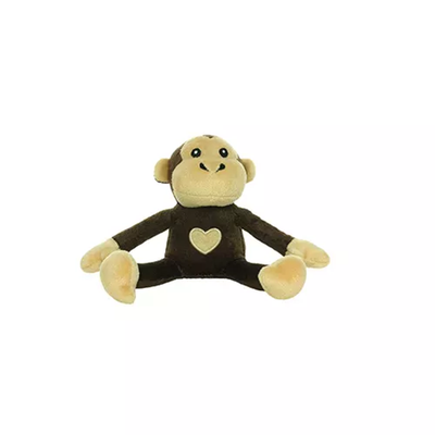 Mighty Jr Safari Monkey Dog Toy – Durable Plush Brown Interactive Toy