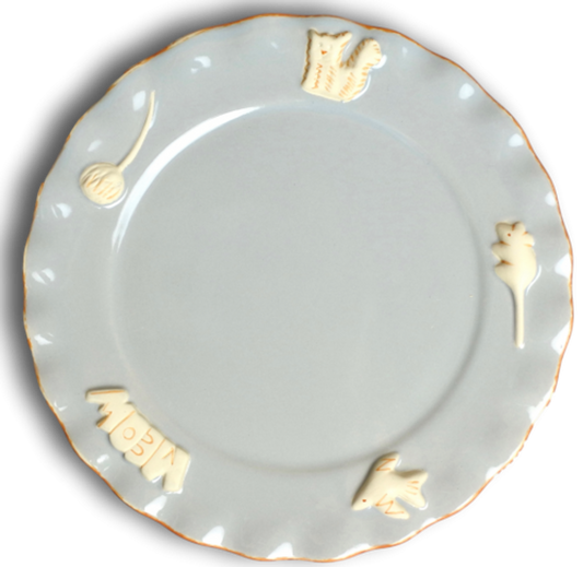 Cat Whisker Plate, French Grey
