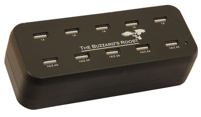 The Buzzard's Roost 10-Port Multi Charger for Garmin Alpha & Collars