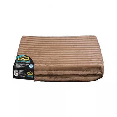 Curicyn DuraCloud Orthopedic Dog Bed  Water-Resistant Crate Pad, Mocha, Large (36"x24"x3.5")