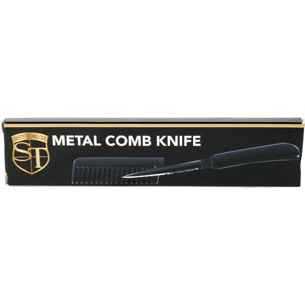Safety Technology Comb Knife – 3.5 Inch Stainless Steel Blade, Black
