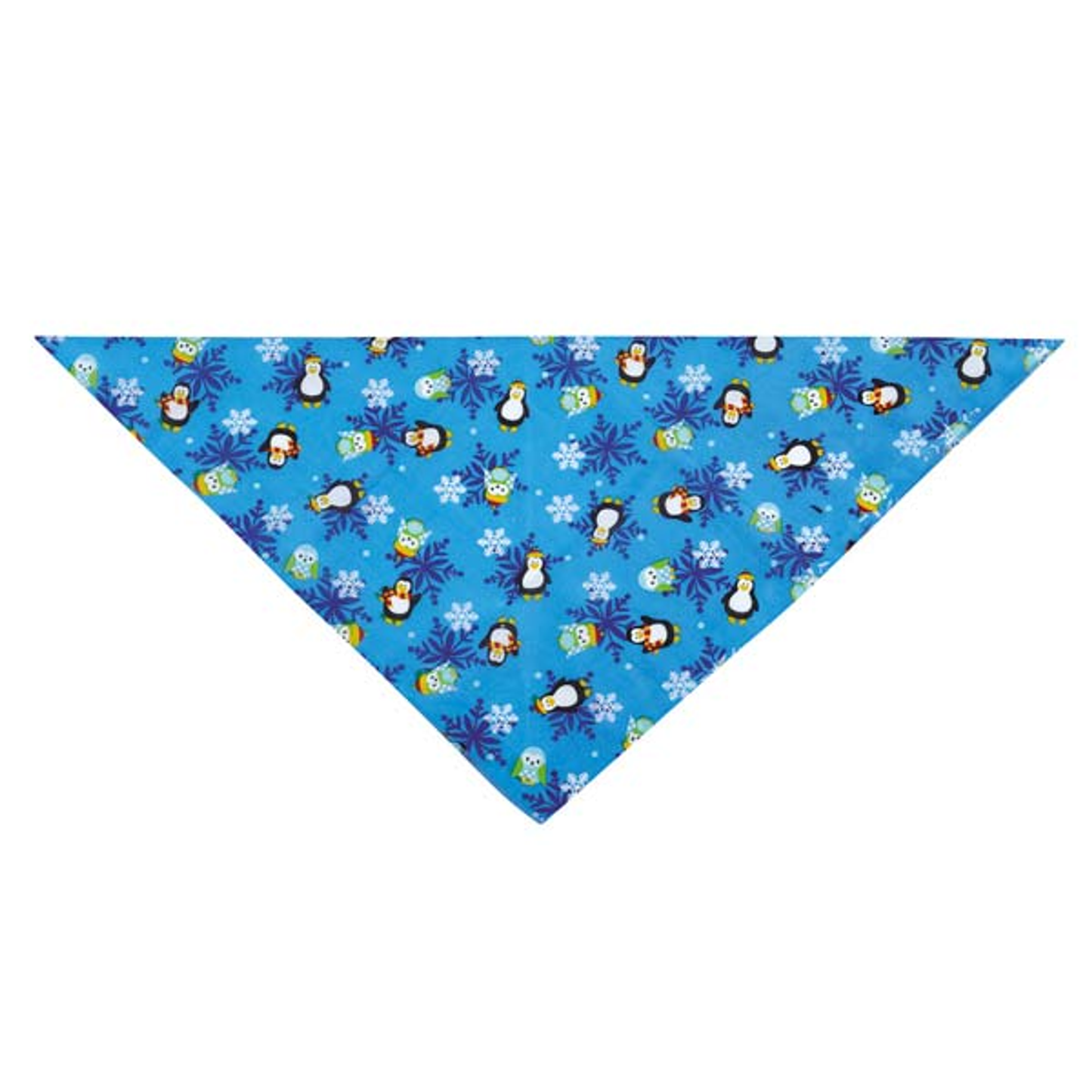 Aria North Pole Pals Blue Dog Bandana – 19x19 Polyester-Cotton