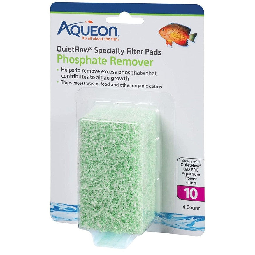 Aqueon Phosphate Remover for QuietFlow LED Pro Power Filter 10, 4 ct