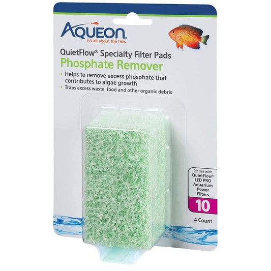 Aqueon Phosphate Remover for QuietFlow LED Pro Power Filter 10, 4 ct