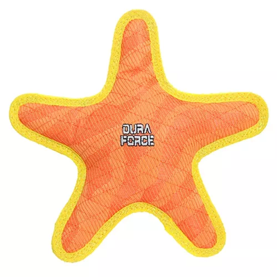 DuraForce Star Tiger Durable Dog Toy | Orange-Yellow Interactive Tug Toy