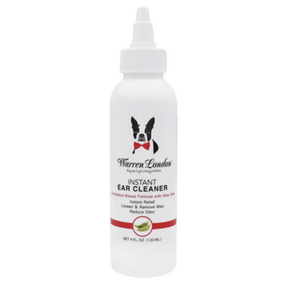 Warren London Instant Ear Cleaner for Dogs – Aloe & Eucalyptus, 4 oz