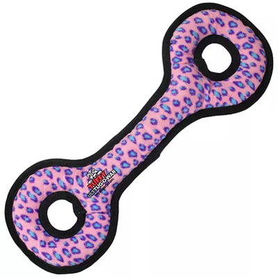 Tuffy Ultimate Tug-O-War Dog Toy – Pink Leopard Durable Large Tug