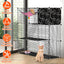 3 Tier Pet Playpen Cage Metal Indoor Pet House 28.15 x 13.97 x 42.12in