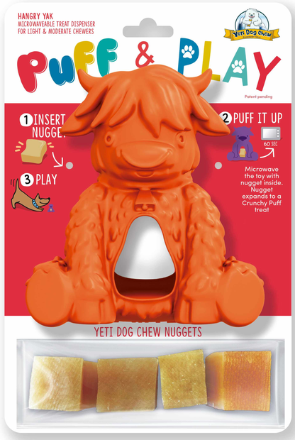 Yeti Dog Chew Puff & Play Hangry Yak Toy
