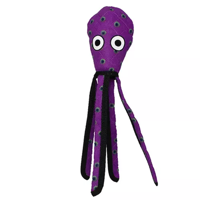 Tuffy Ocean Creature Squid Durable Dog Toy – Purple Interactive Tug Toy